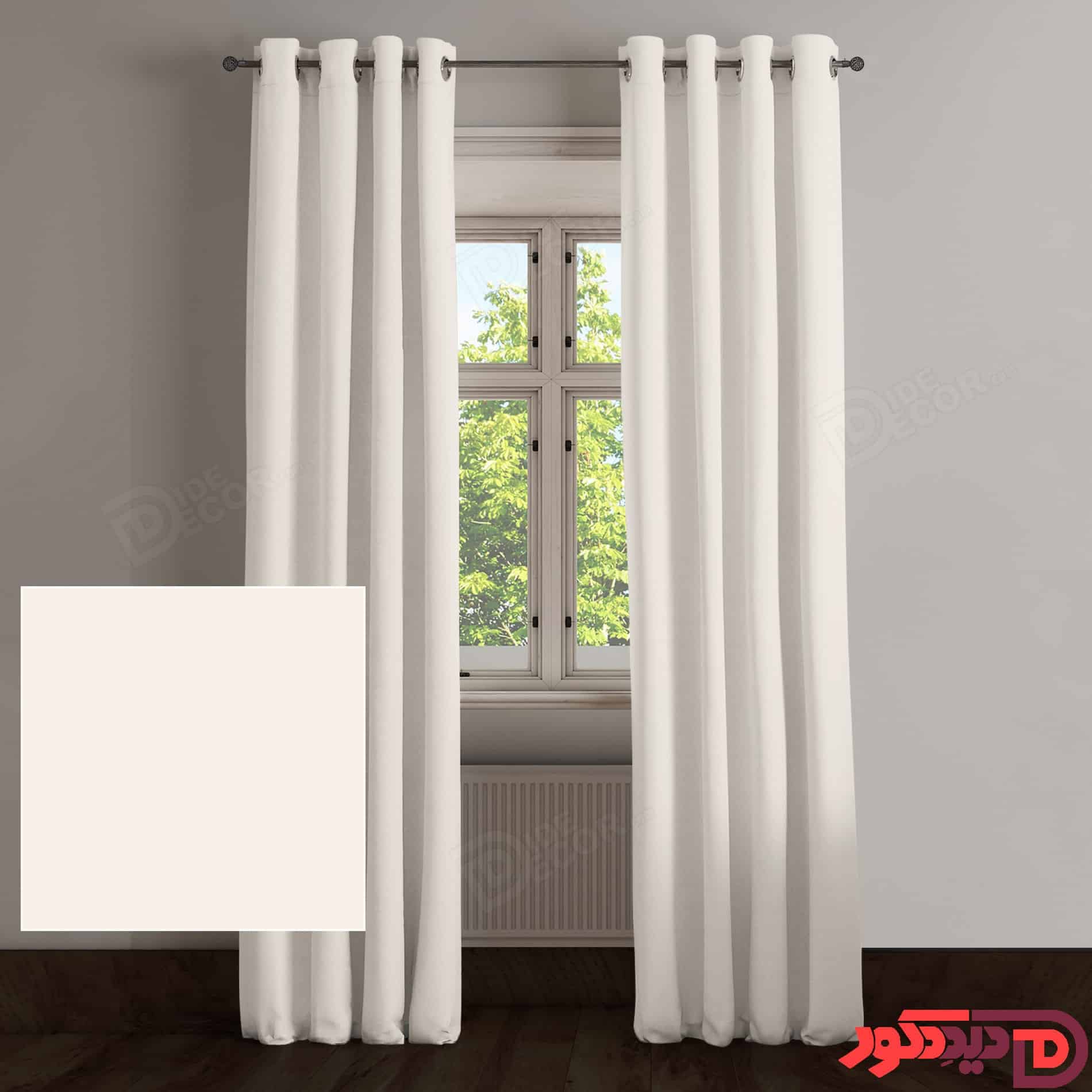 پرده پانچ کتان رنگ نباتی کد 65027