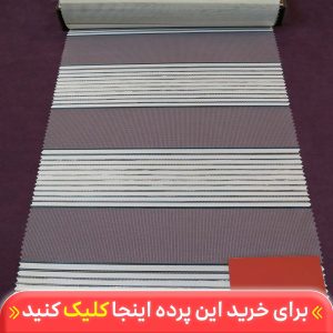 پرده زبرا سفید خطدار آبی نقره ای کد B-2011-05